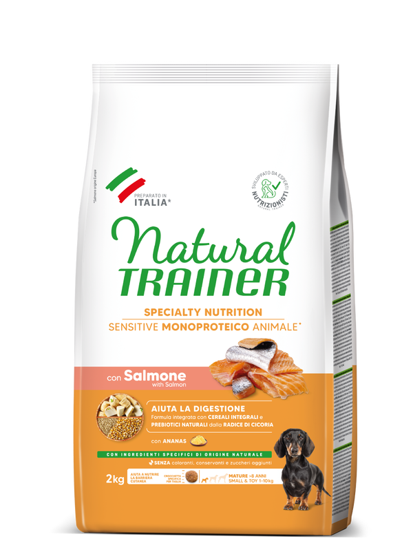 Natural Trainer Sensitive No Gluten Mini Mature Salmone 2kg