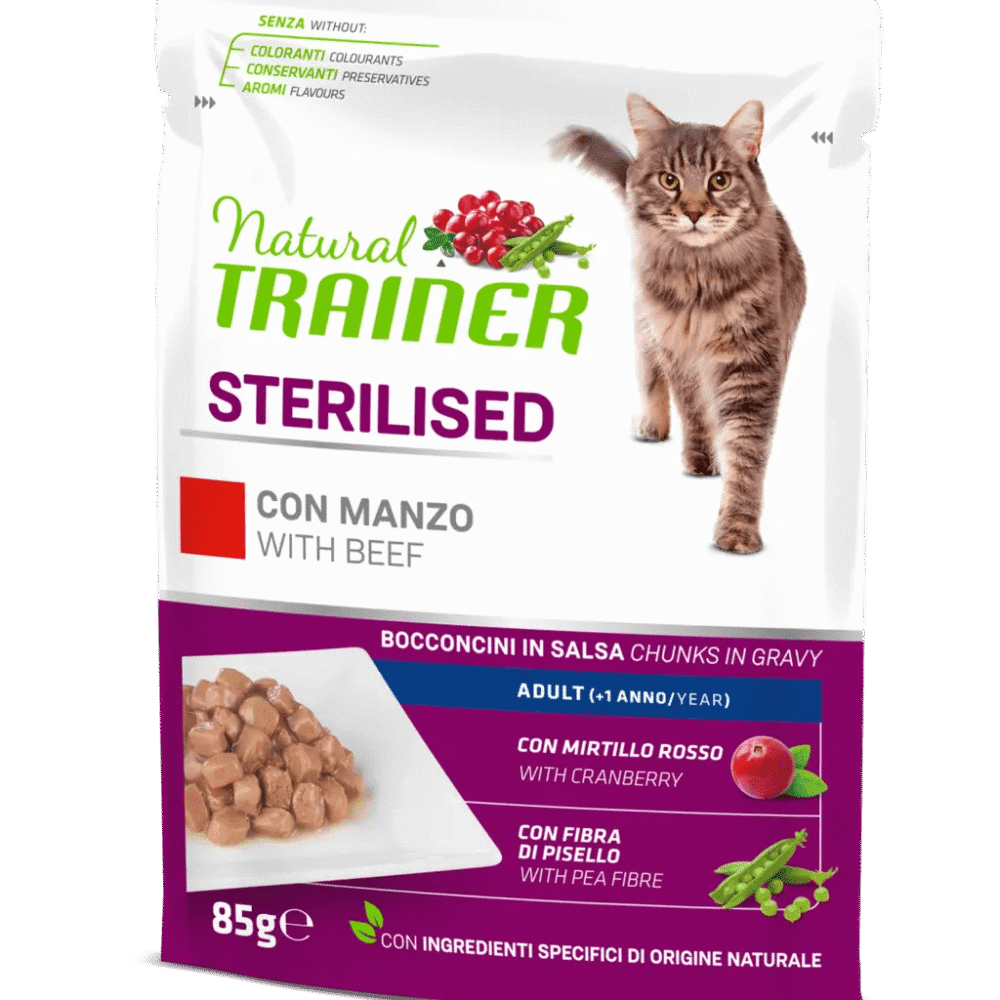 Natural Trainer Sterilised Manzo umido